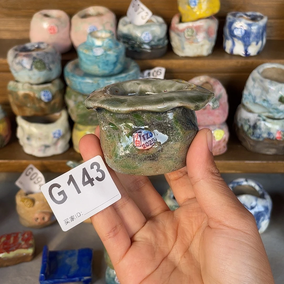 坛子姐花盆 小白 孤品 内口3.5