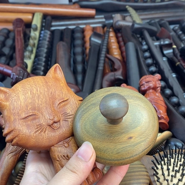 黄***情小猫气垫梳➕绿檀28丁丁梳