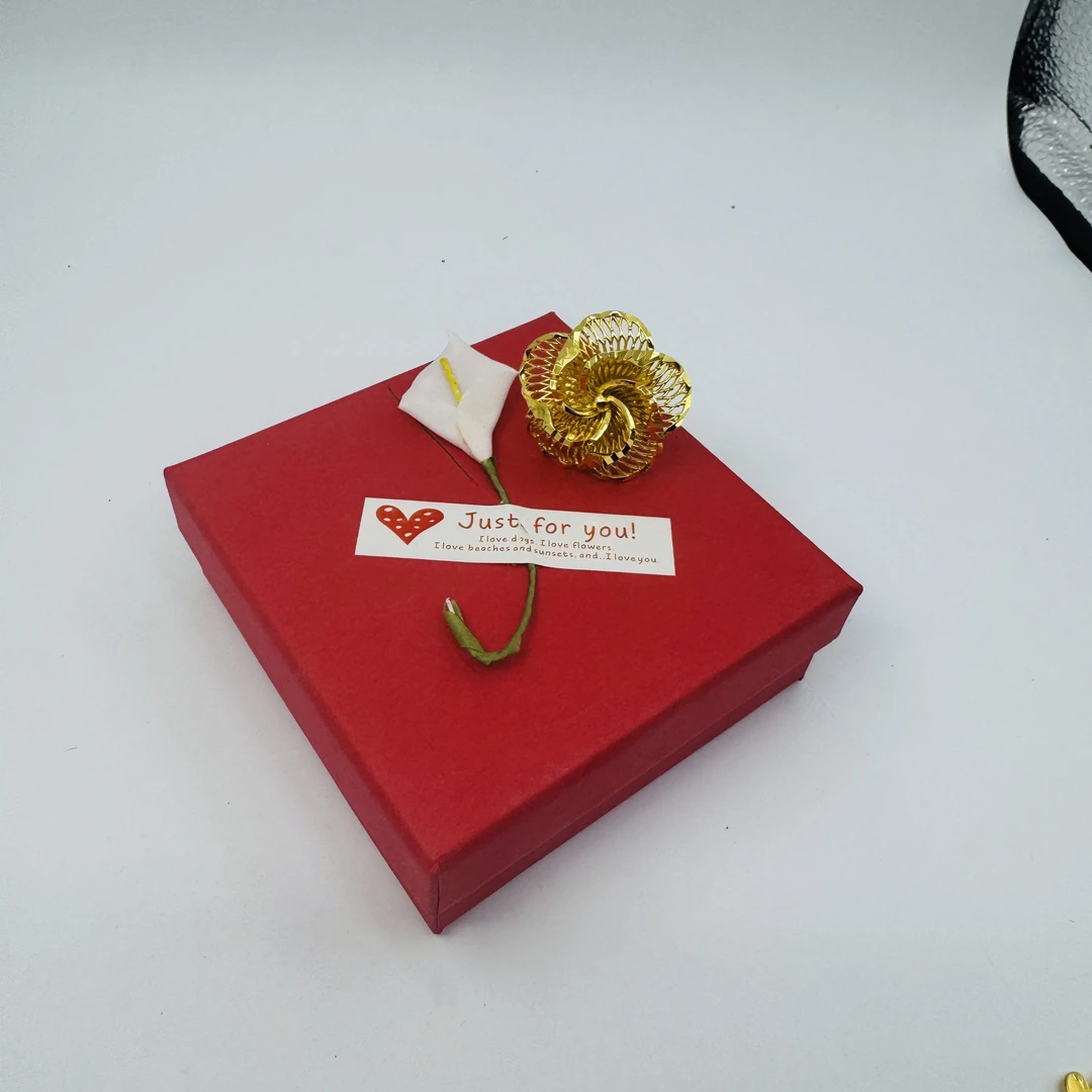 黄铜戒指 TJ212 铜首饰 百搭玫瑰花戒指 单件