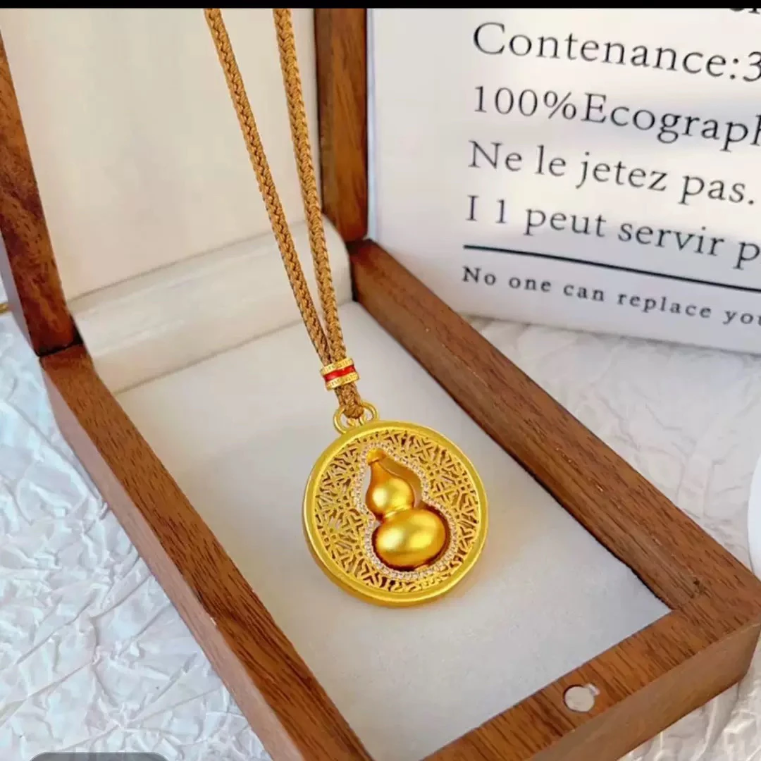 铜合金合成锆石吊坠 】合金新中式可旋转八宝葫芦）男女同款0120