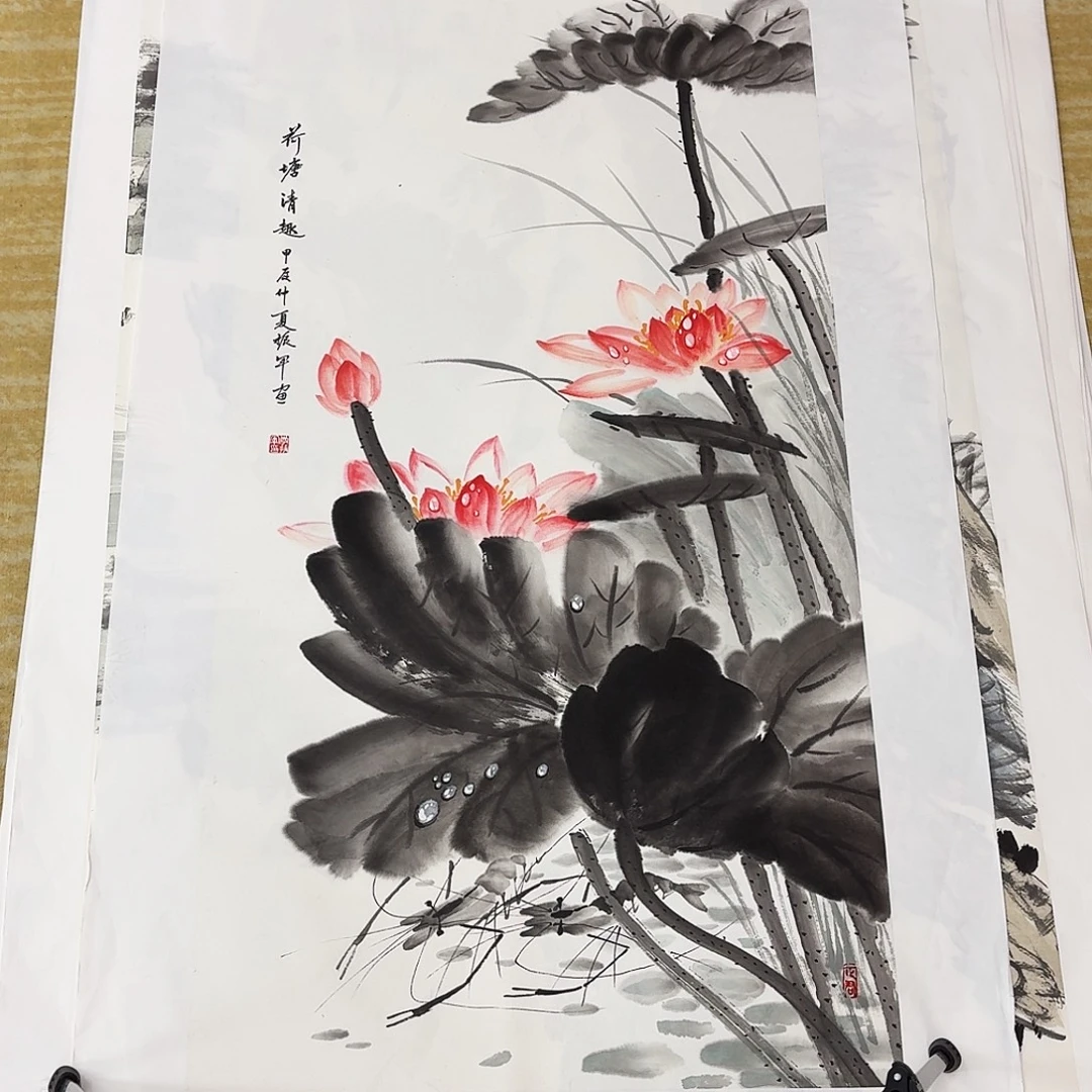 国画三尺花鸟一张