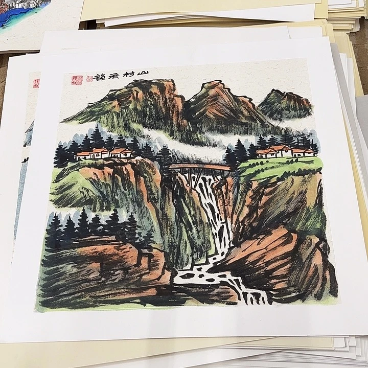 国画花鸟等图案和50.50