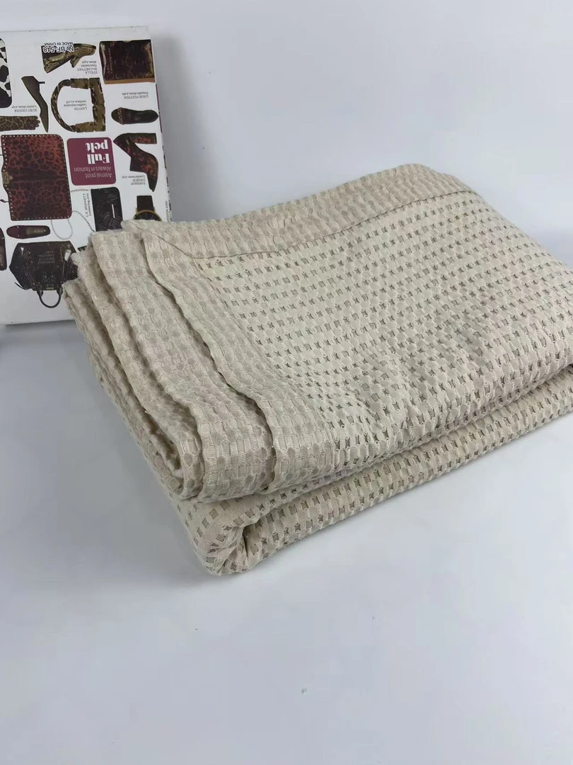 华夫格毯王 汉麻经纬雨露工艺华夫格盖毯软糯亲肤舒服休闲毯