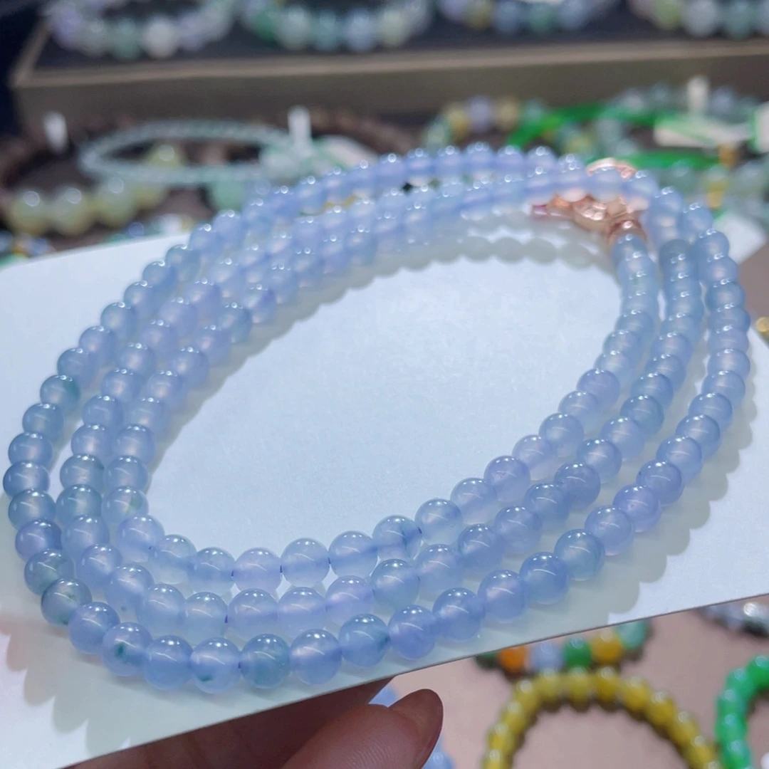 未镶嵌手链翡翠荧光莫奈冰紫卡5