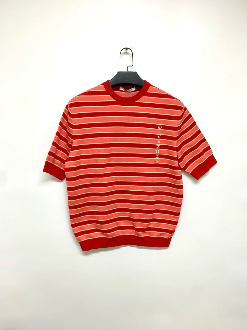 99新  【Givenchy】纪梵希条纹logo针织短袖/Xs码 /Y11725589