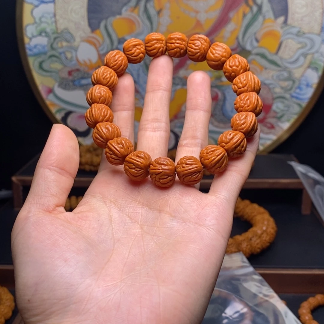 手串桃核?**?龙纹桃核红魔