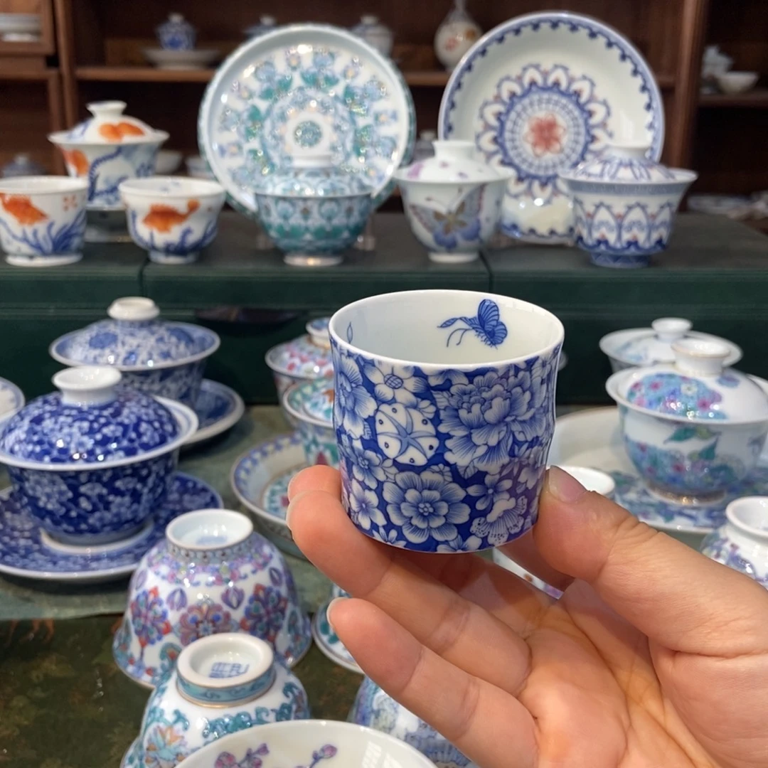 w雪山春晓万花竹节杯