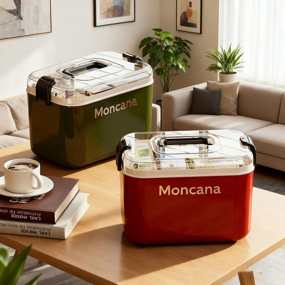 药品收纳盒家用医药箱多功能常备药物整理箱透明药盒应急医疗箱