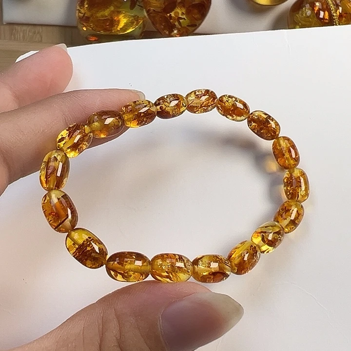 未镶嵌项圈琥珀（花珀）