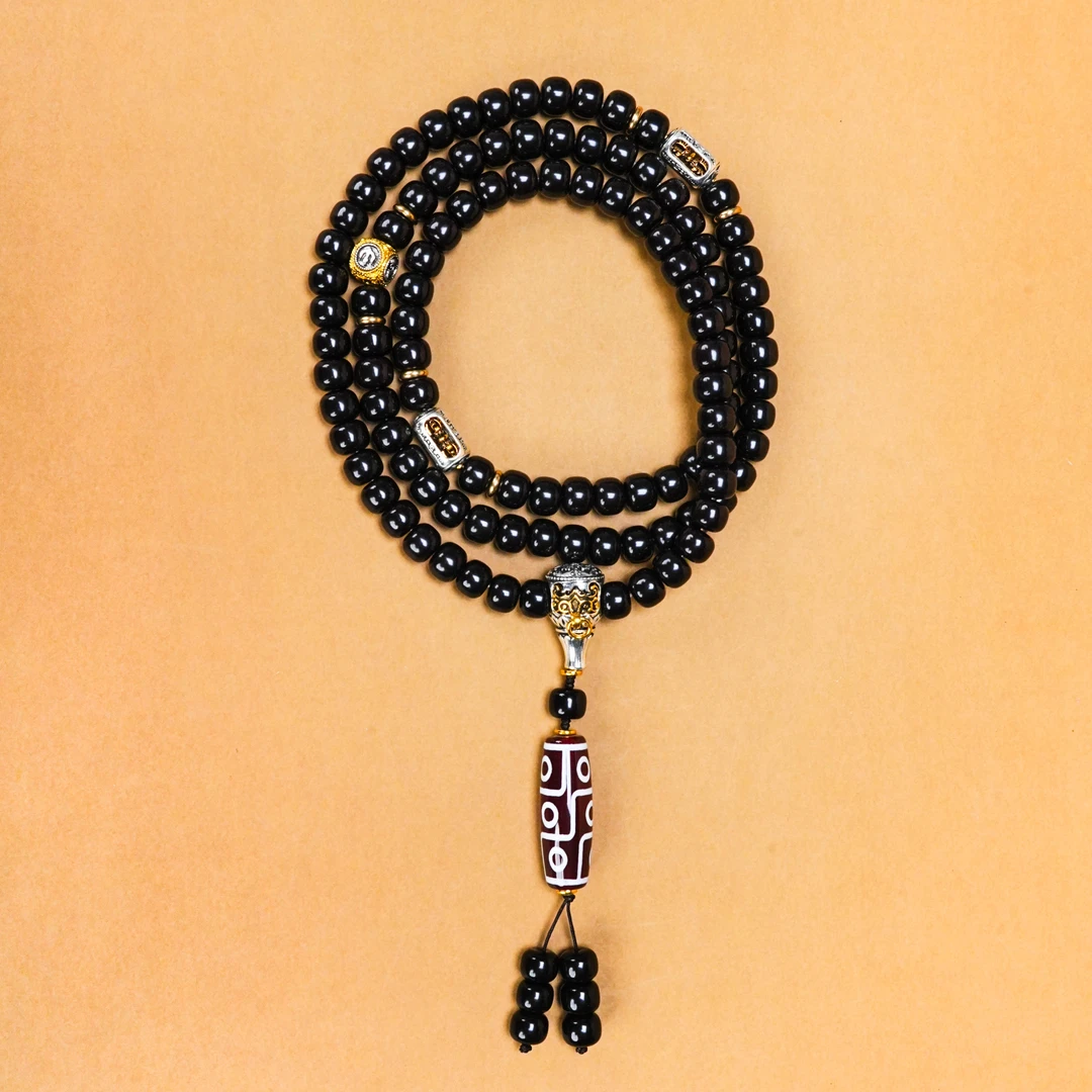 WW-001 黑玉菩提配天珠手串