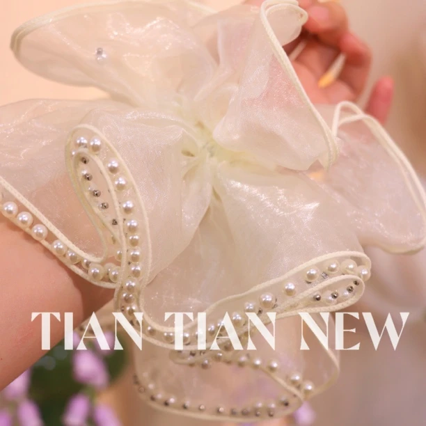 【绮丽之梦】A109高级感珍珠大肠发圈女简约百搭发饰头饰扎头发绳