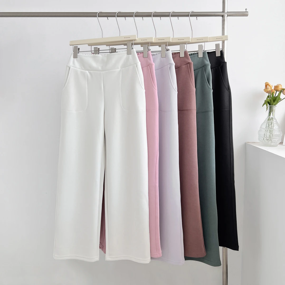 【飞总专属】兰精莫代尔高腰显瘦女士直筒休闲裤 K8032