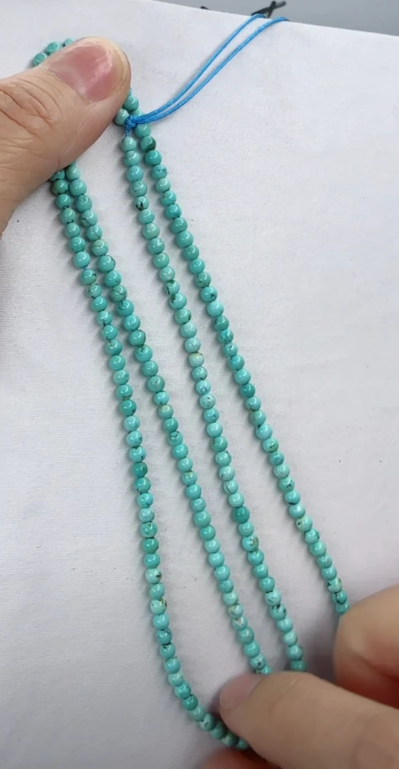 天然原矿绿松石米