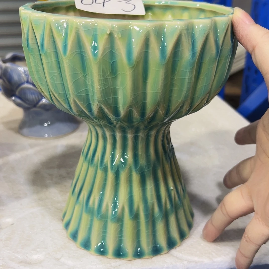 外贸尾单陶瓷花盆凑10米包邮