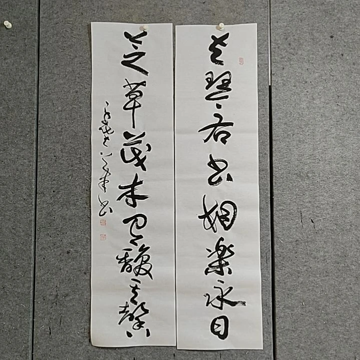 书法宋秉民。左琴右书相乐永日