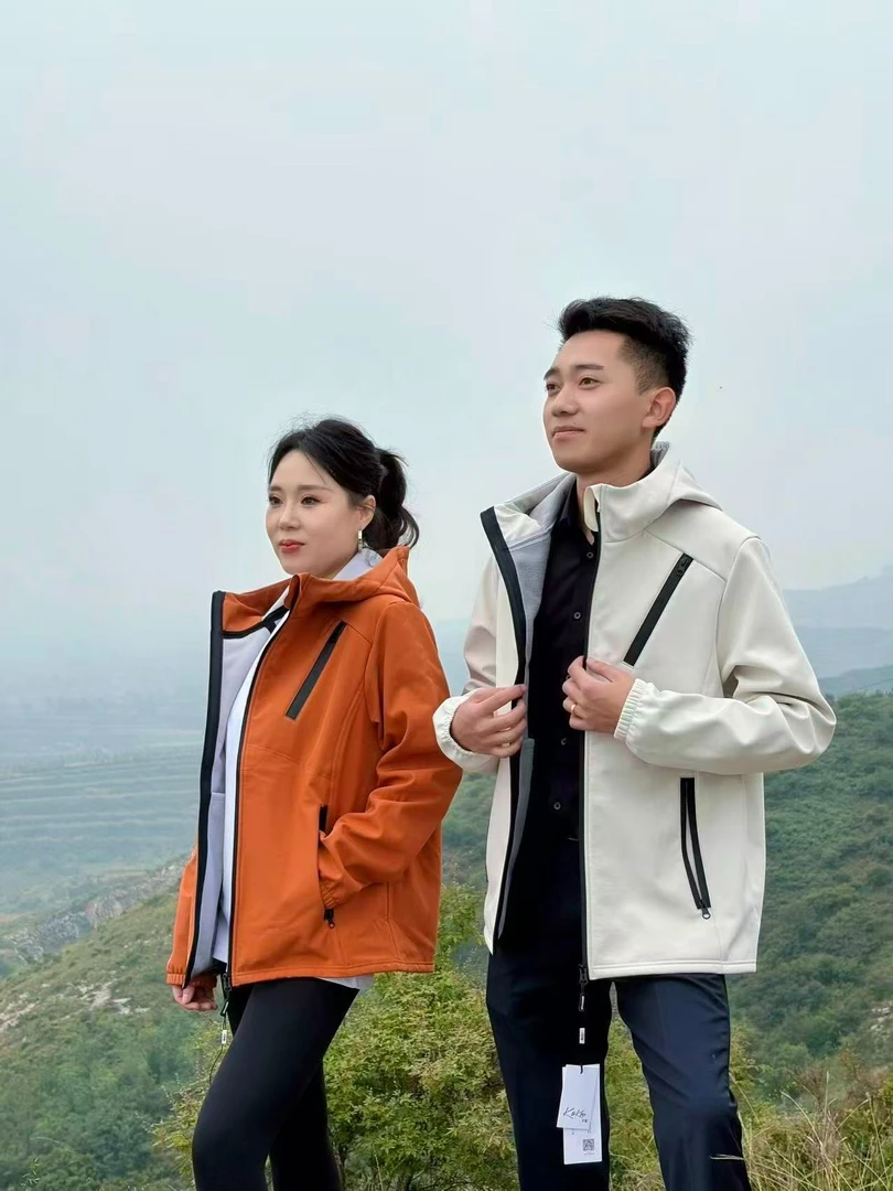 【汾阳慧慧】男女同款-户外一体绒三防软壳瑜伽冲锋衣衣长68递增加2