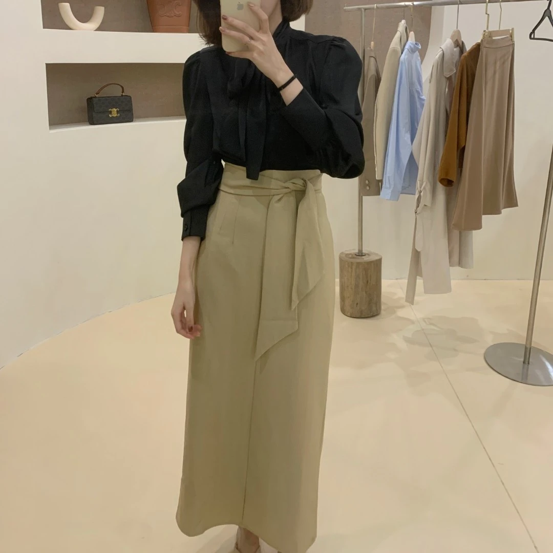 【芝士Cheese】鹿特丹肌理纹半裙多种穿法高腰气质时尚休闲纯色