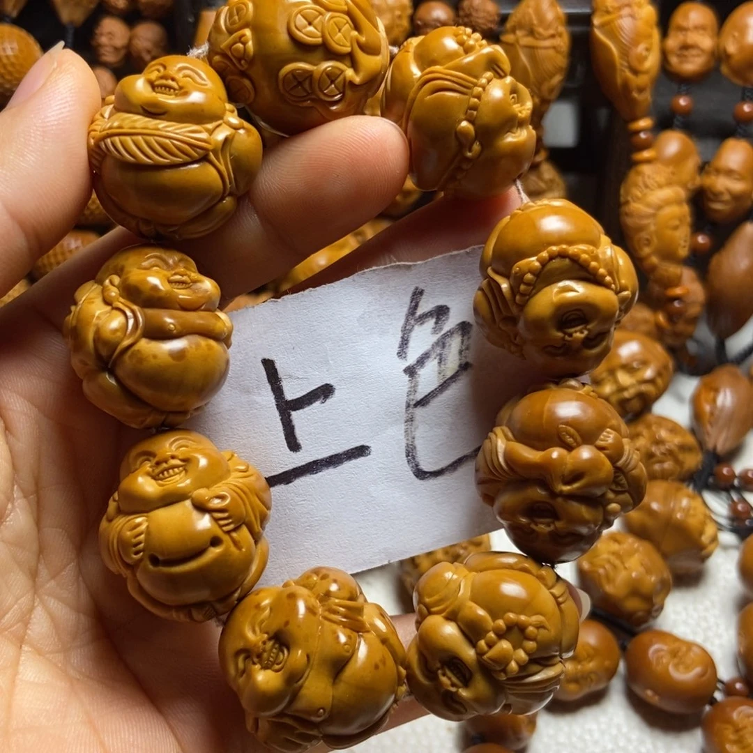 【闪购商品】橄榄核手串/手链幸**生八弥勒微花