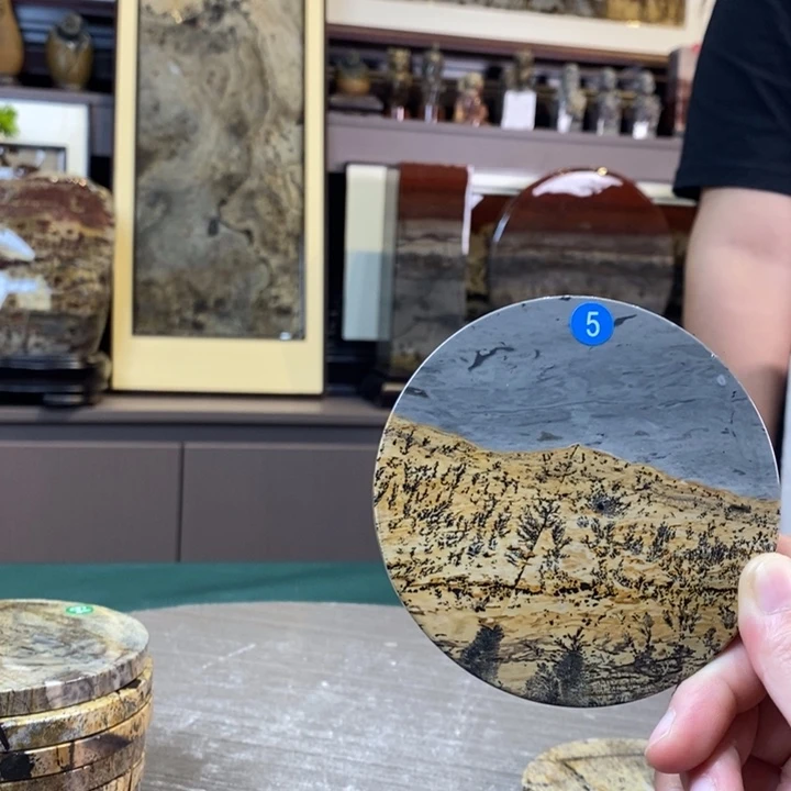 启***福石材广西国画石草花石