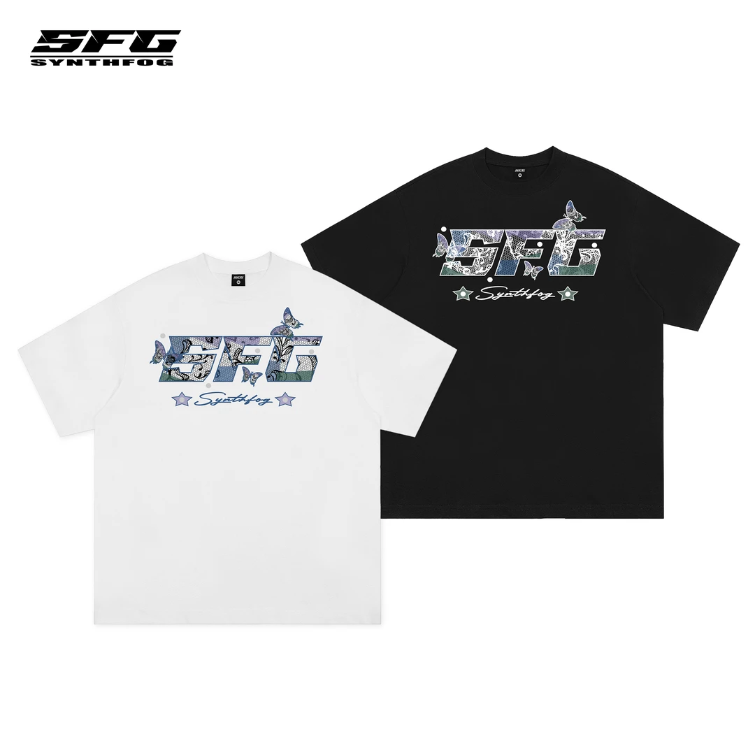 SFG国潮280克重磅纯棉设计街头圆领夏季半袖男短袖T恤男女