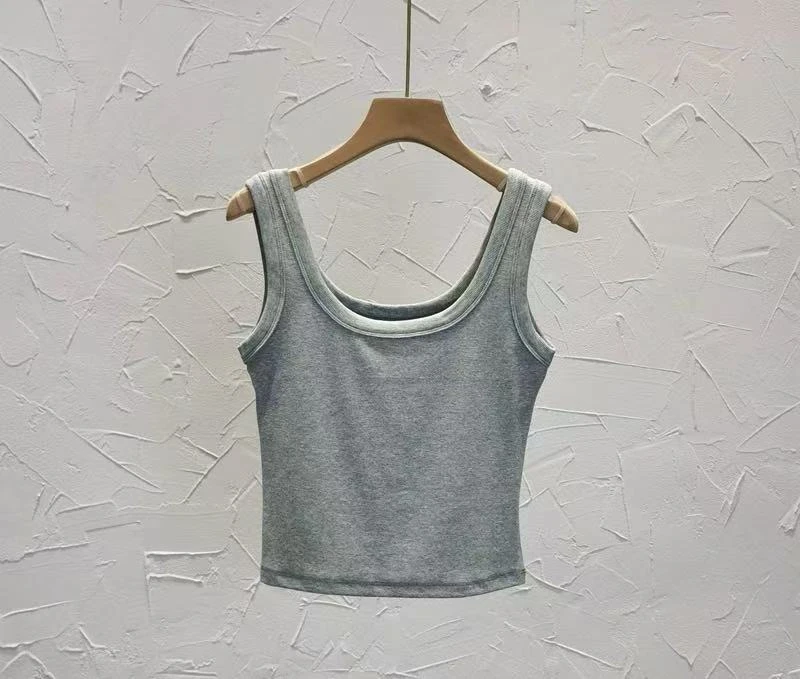 【小胖家】7016韩系方领纯色吊带背心