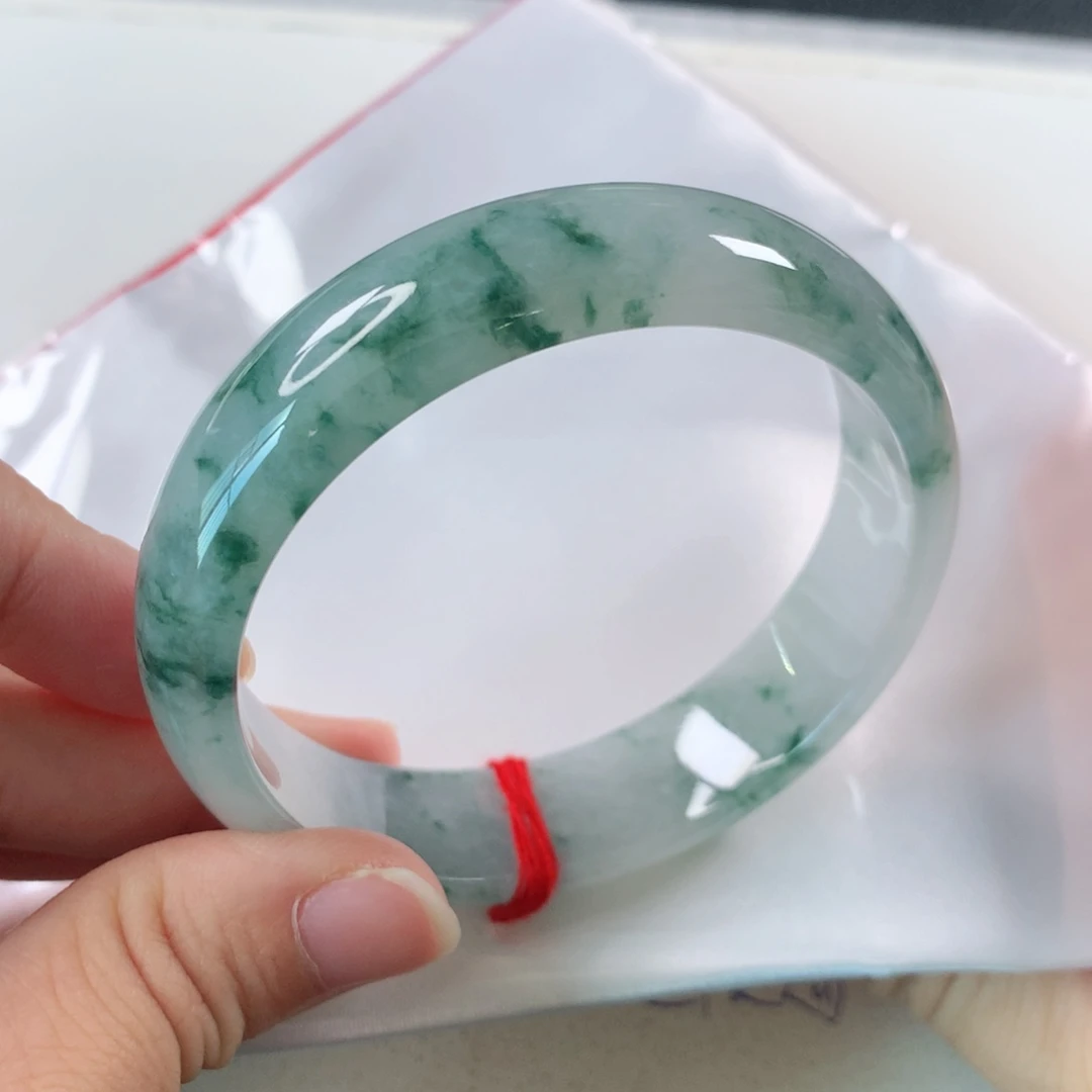 未镶嵌手镯翡翠61圈轮胎镯 258
