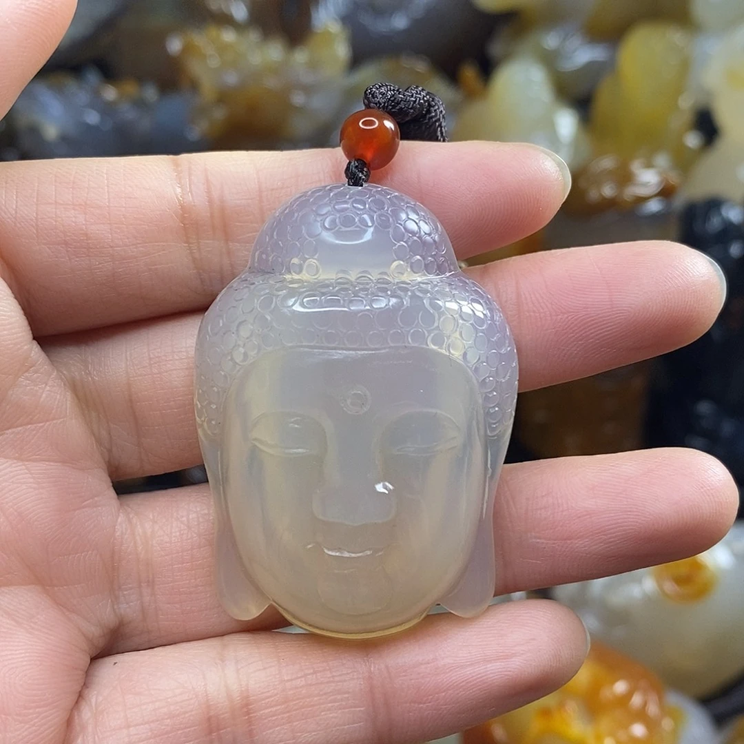 玛瑙/玉髓未镶嵌吊坠