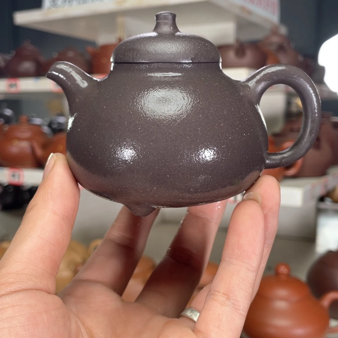 紫砂茶壶天青半手工180毫升
