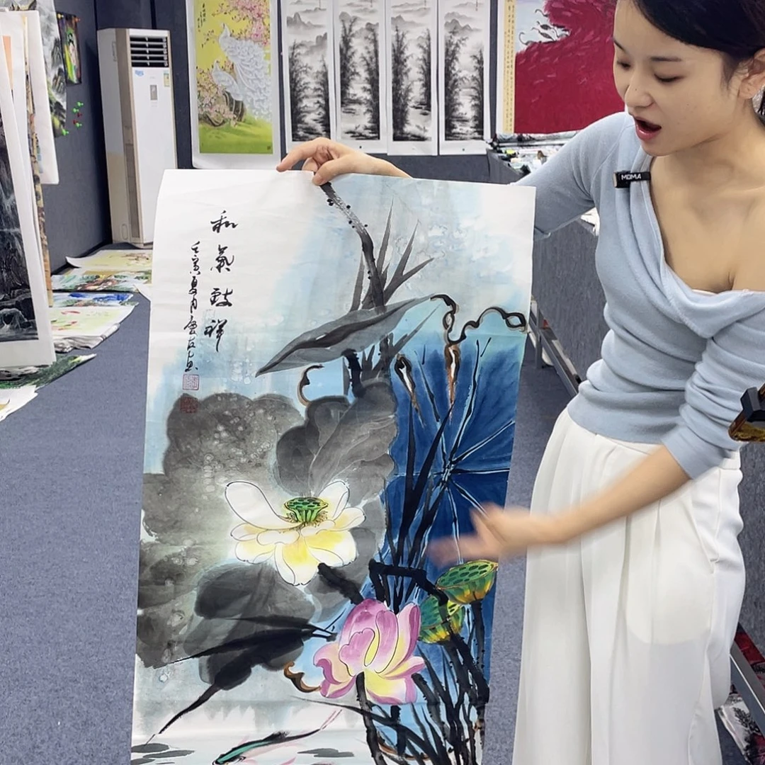 国画作品小姐姐放漏…