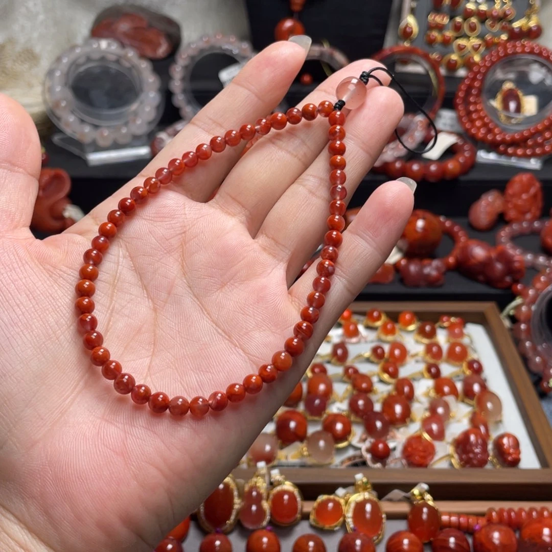 南红玛瑙未镶嵌手机挂