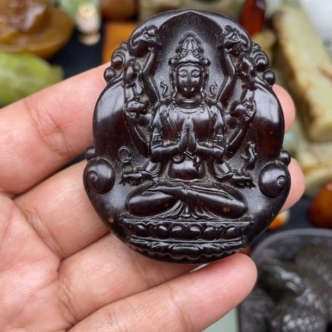 蛇纹石玉未镶嵌颈饰9