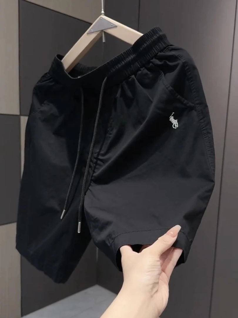 夏季潮流百搭透气刺绣五分薄款宽松速干运动短裤夏装裤子潮裤前卫