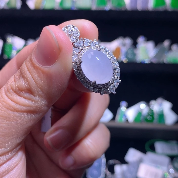 【闪购商品】颈饰银S925镶嵌翡翠天然翡翠