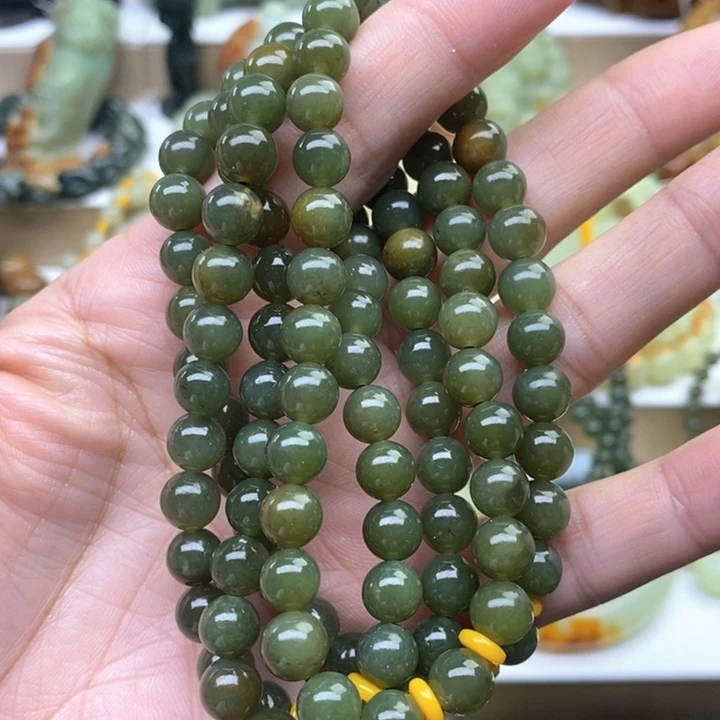 未镶嵌透闪石质玉手串池**生