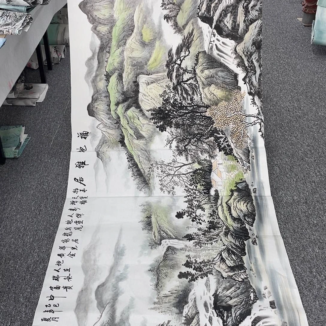 国画纯手工制作的