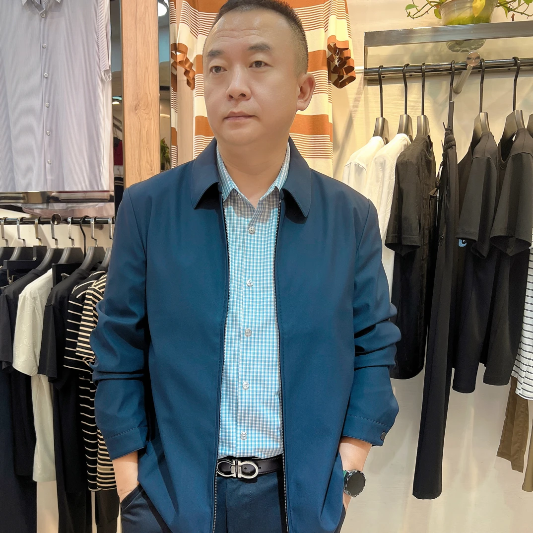 绅朗商务休闲纯色翻领夹克