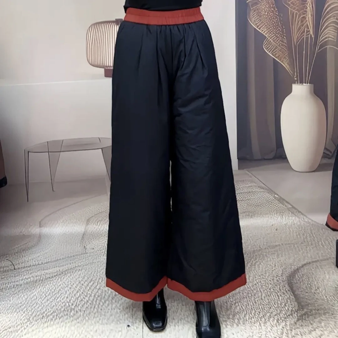 2025新款冬装阔腿裤棉裤洋气显瘦大长腿保暖时尚大脚裤裤子