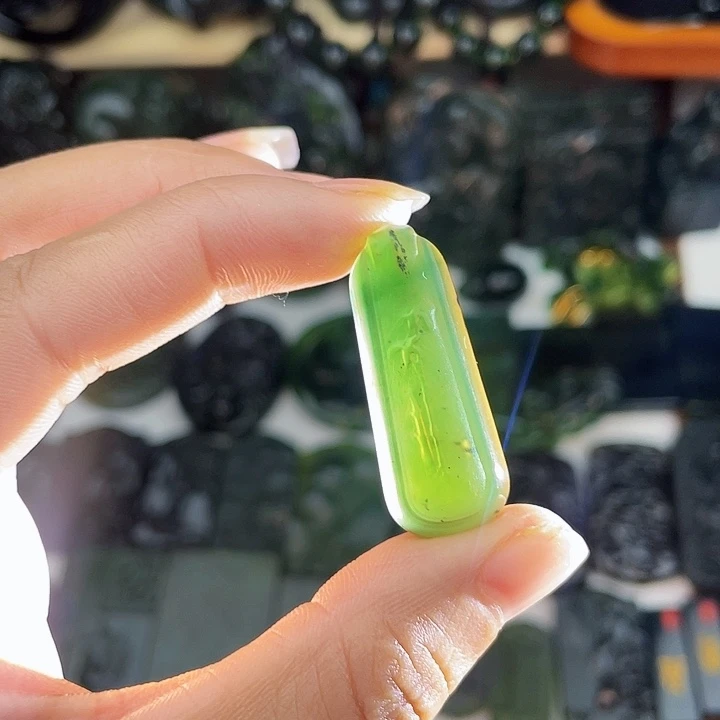 未镶嵌蛇纹石玉手串泰山玉节节高升牌