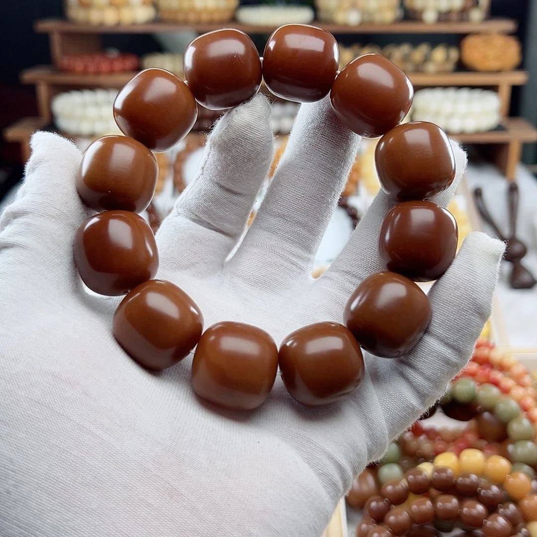 菩提根/象牙果手串嘟***嘟卡22 风化老料干磨S520