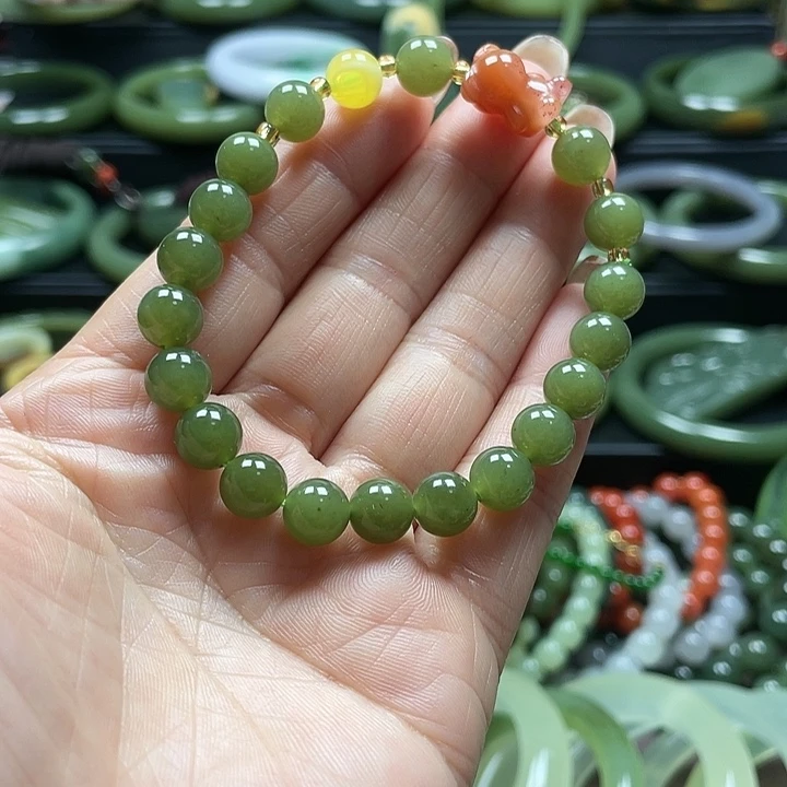 和田玉未镶嵌手链