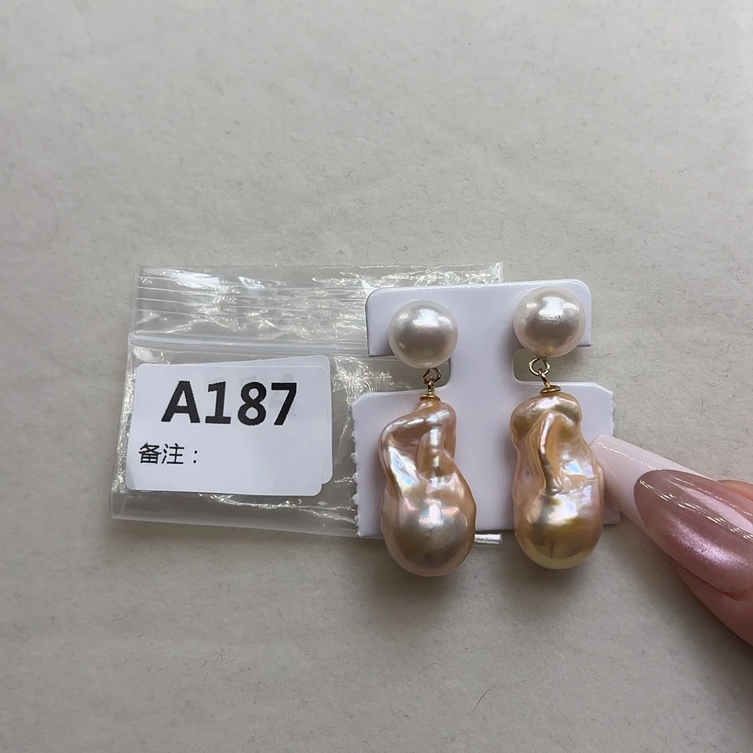 耳饰淡水珍珠银S925镶嵌