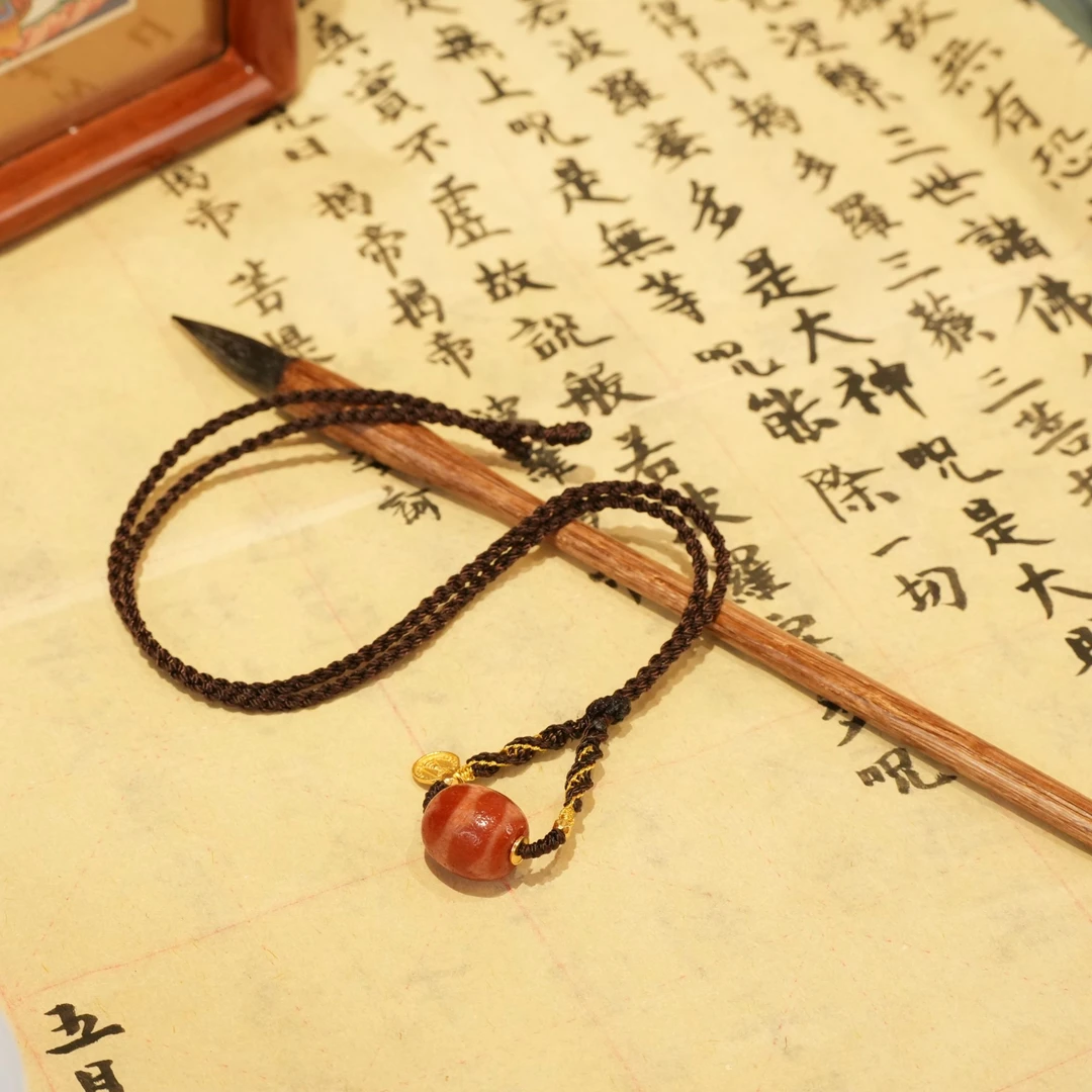 壹加思默-红肉达洛双牙牙玛瑙锁骨链多样性发一0606w