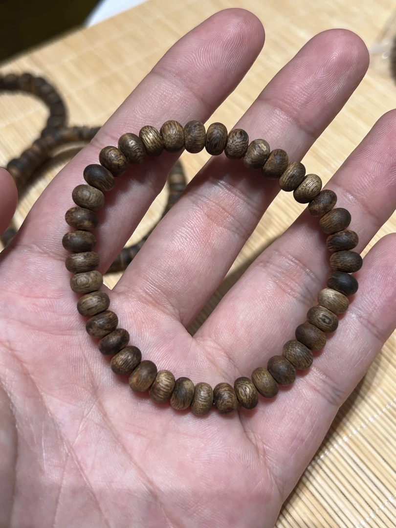 沉香【沉香大雄】奇楠沉香手串小苹果珠单圈手串 多样性发一