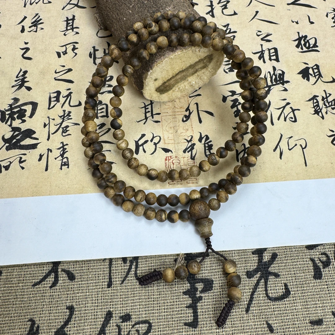 沉香沉香绿奇楠5mm多圈花珠8颗➕