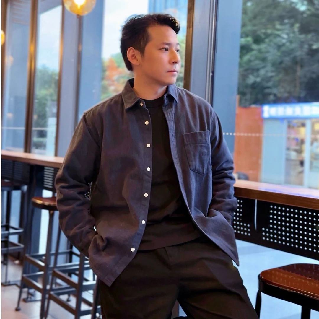 古休2025秋季新款纯棉重磅磨毛衬衫500G重磅宽松休闲经典百搭