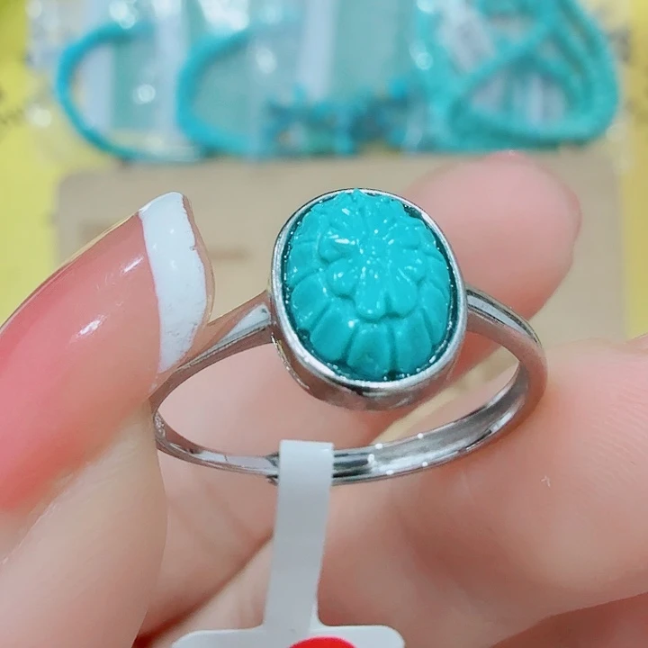 绿松石银S925镶嵌珠宝奇石