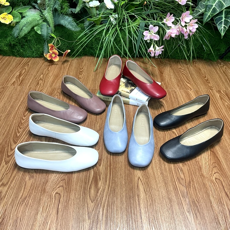 MMGY(木马公园)轻奢头层牛皮欧洲正版老钱风时尚舒适单鞋女