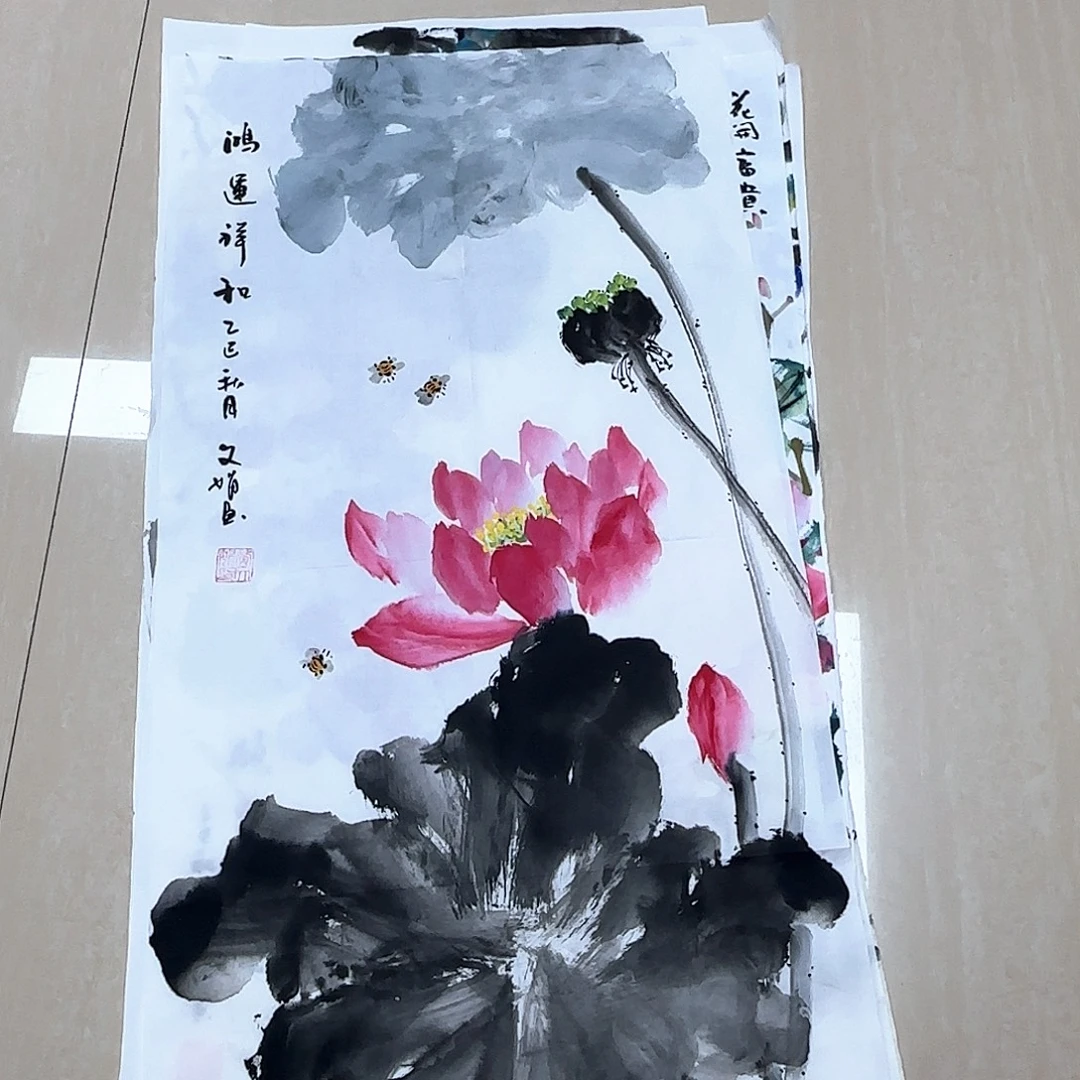 国画国画作品多次