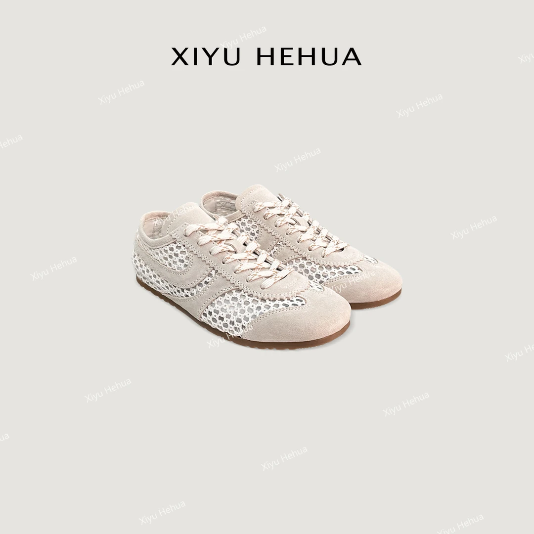 XIYU HEHUA/洞洞德训鞋女夏季新款网状面镂空透气阿甘鞋休闲凉鞋