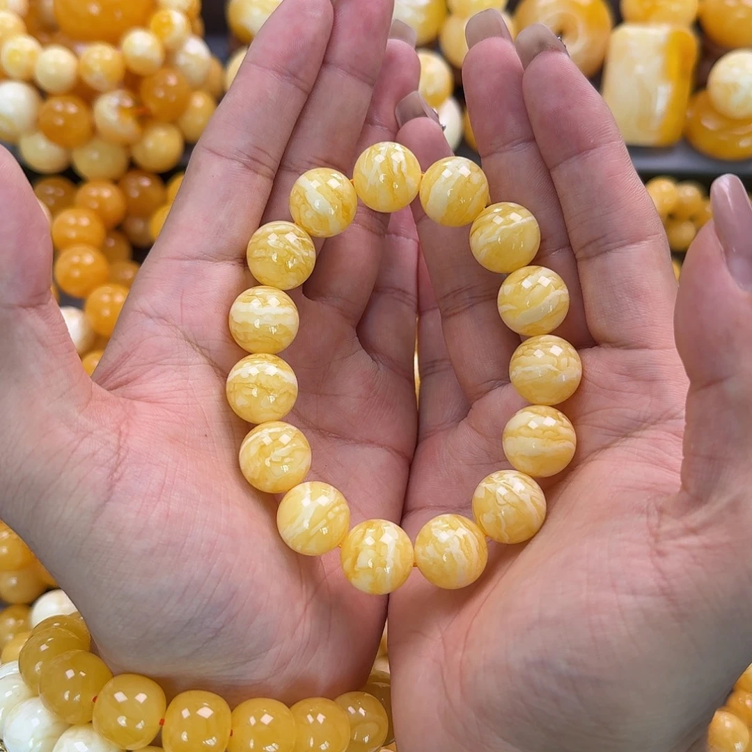 蜜蜡未镶嵌珠宝奇石同料16mm